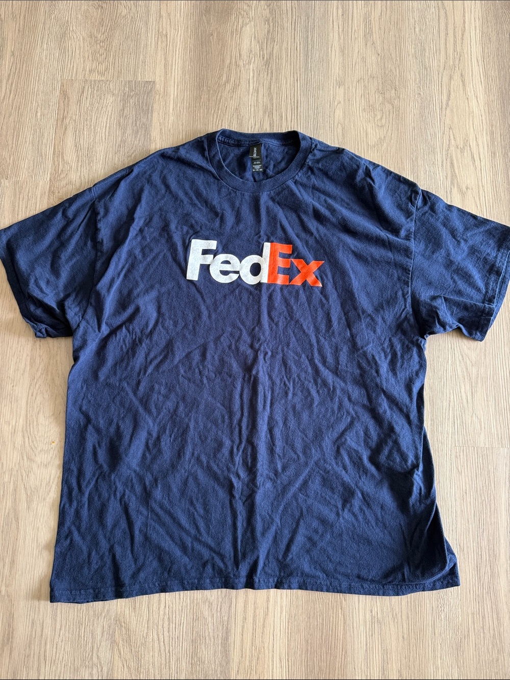 FedEx Navy Short-Sleeve Tee with White and Orange FedEx Logo